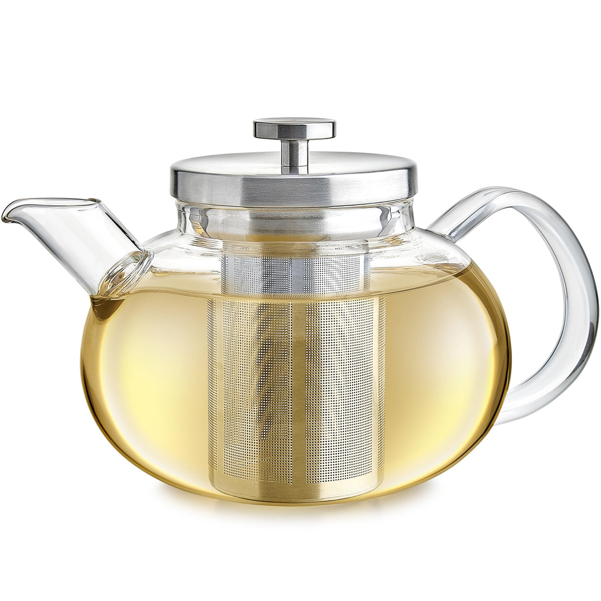 Teabloom Connoisseur Glass Teapot front view 4-cup capacity