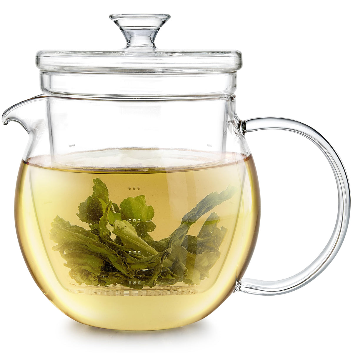 Teabloom Gardenia Glass Teapot with Infuser 27 oz capacity