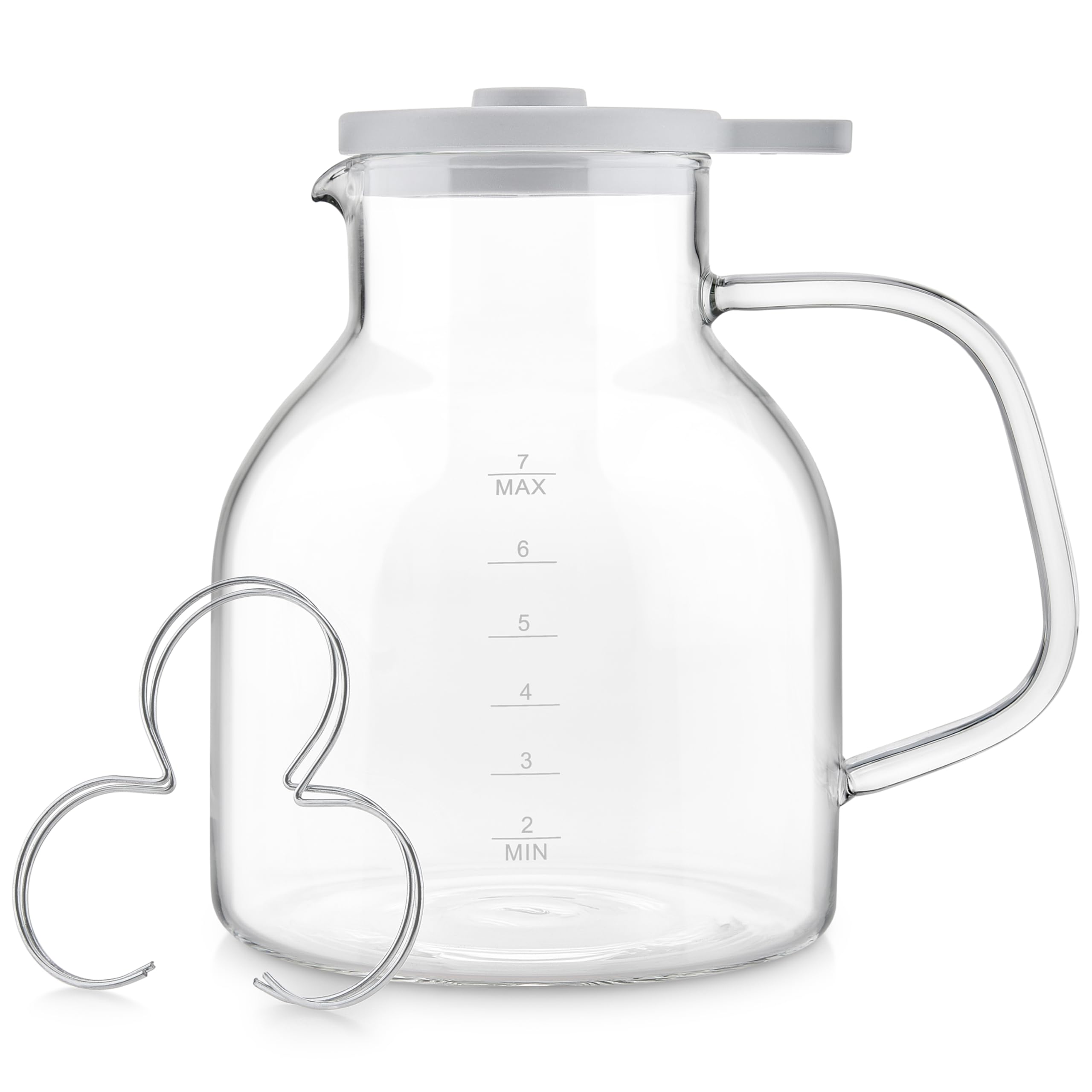 Plastic-free design Teabloom Purity Glass Whistling Kettle