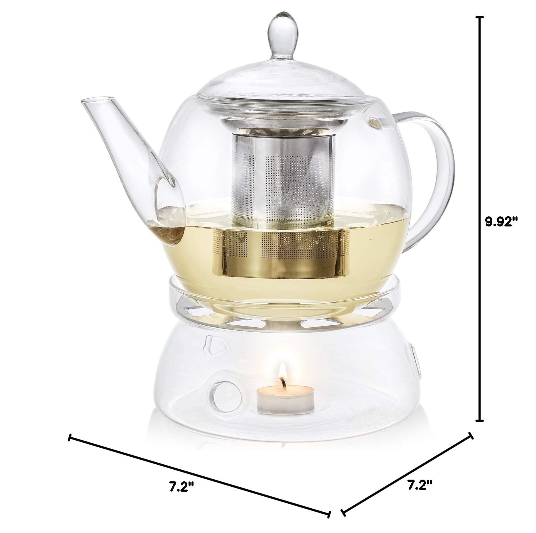 Gift-ready Teabloom Prague glass tea maker set