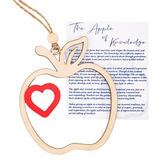 Wooden apple ornament for teacher appreciation gifts for women