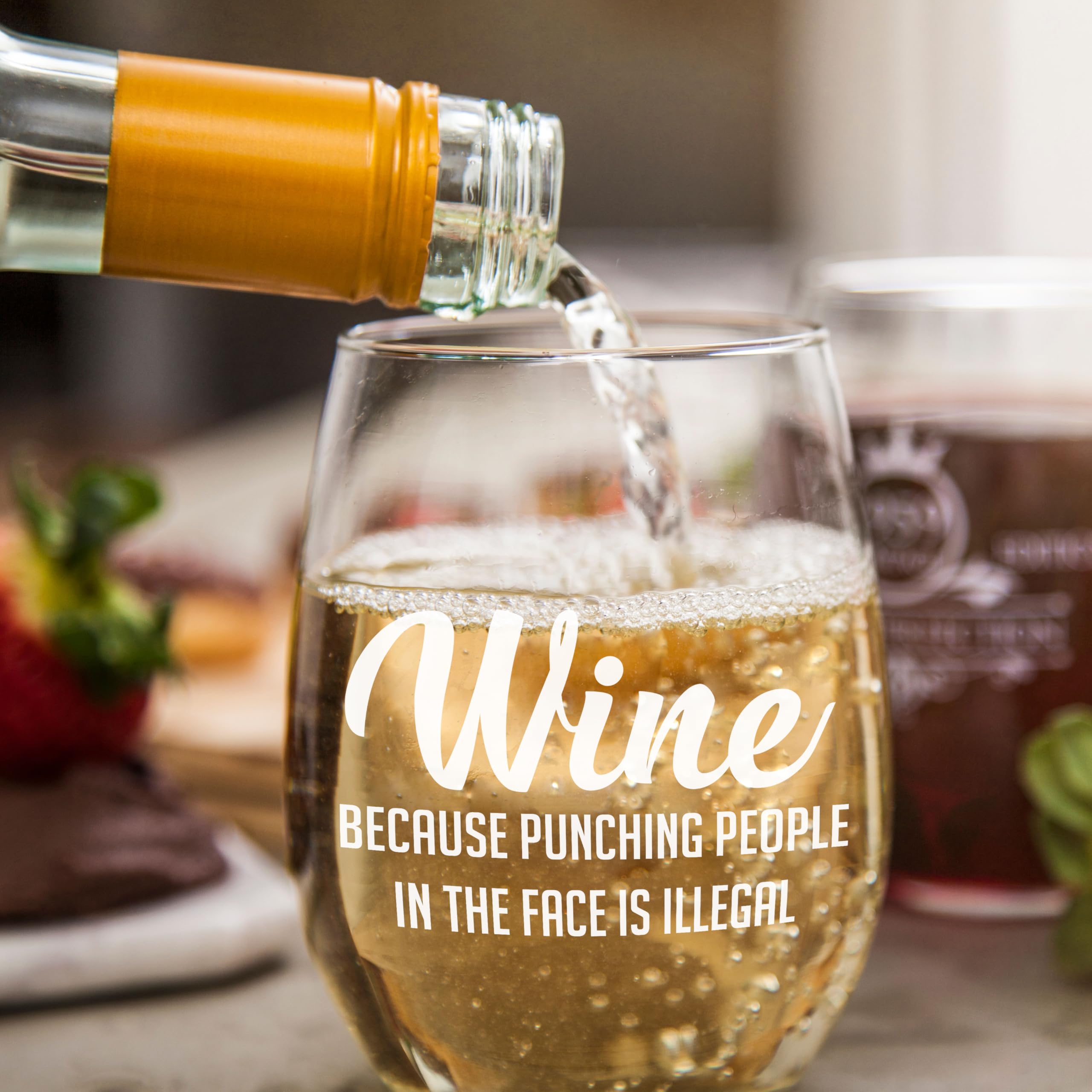teacher funny wine glass with witty quote