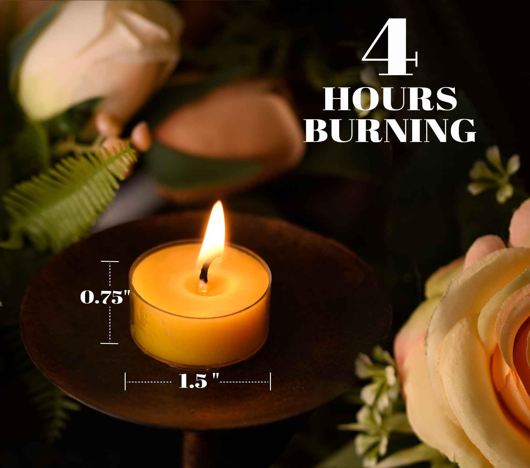 Tealight candle with 1.5 inch diameter