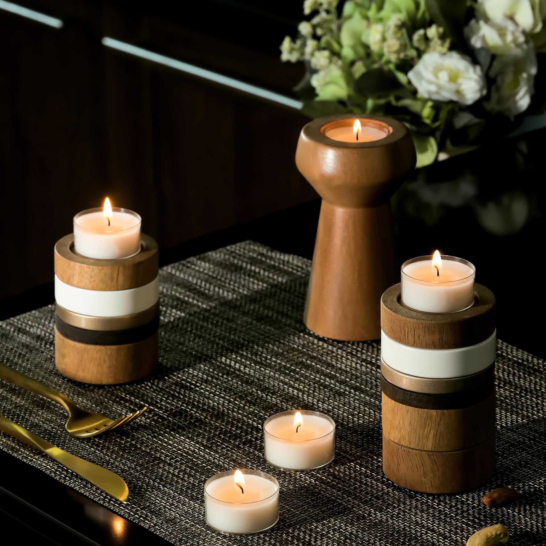 Tealight Candles clear cup unscented 100 pack