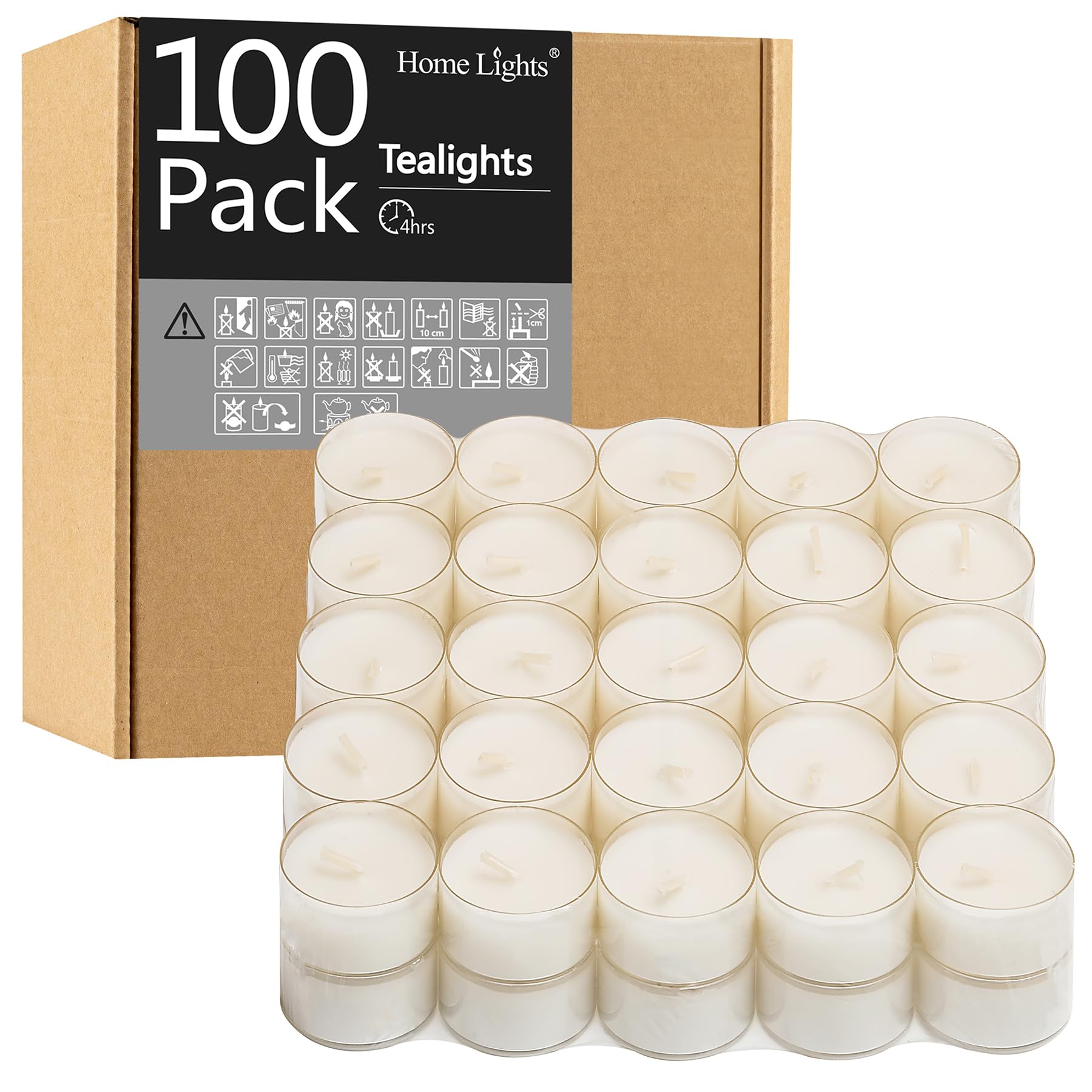 Smokeless Tealight Candles clear cup