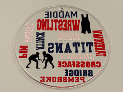 Team mascot school hometown customization wrestling ornament