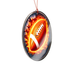 Team spirit keepsake football ornament with story card