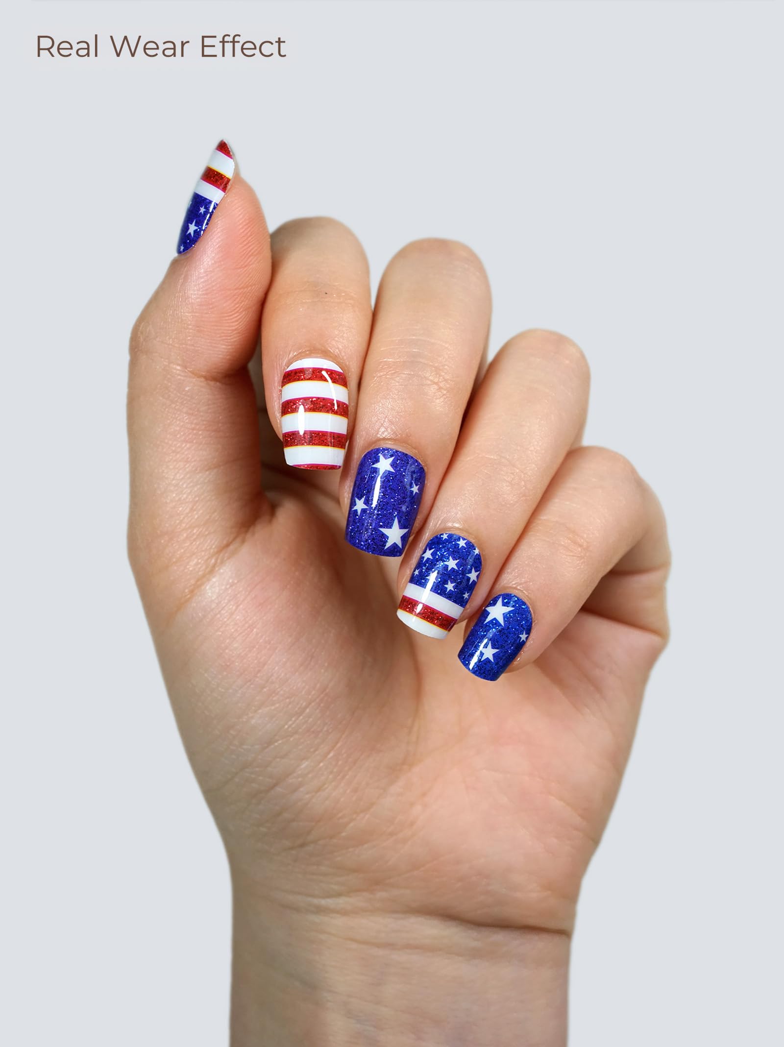 Salon-grade nail strips lasting up to 14 days with top coat