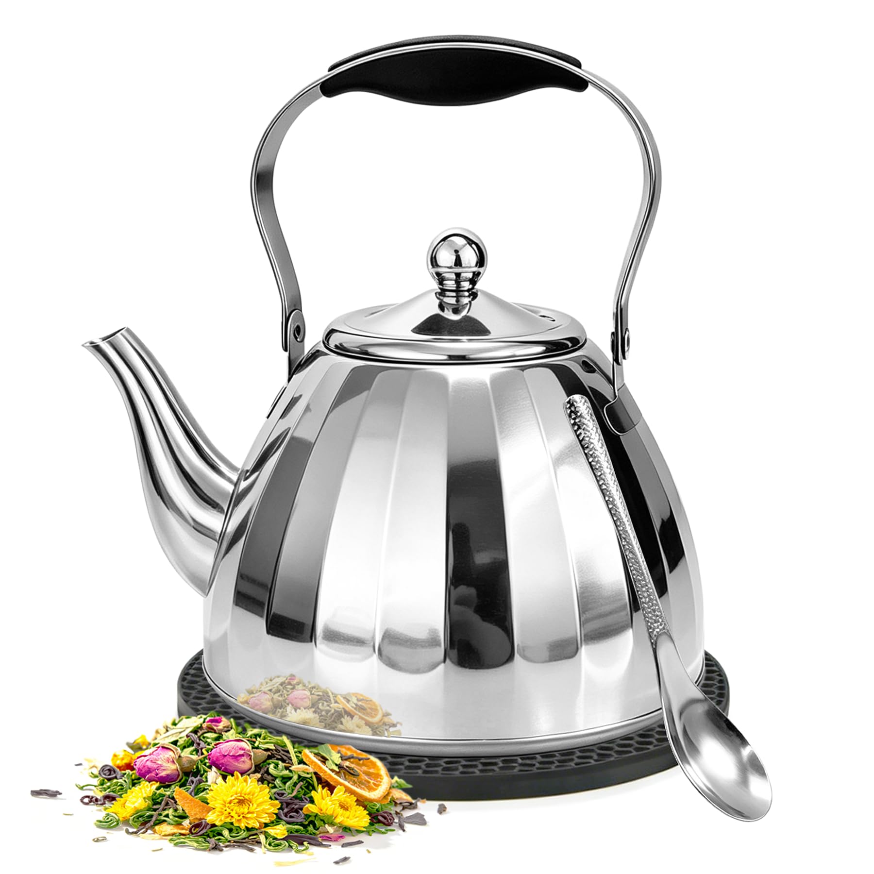 60.8oz 1800ml stainless steel teapot with removable infuser