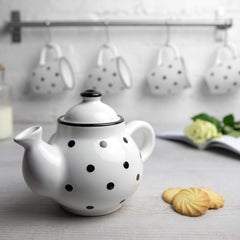 Dishwasher safe teapot for loose tea and blooming