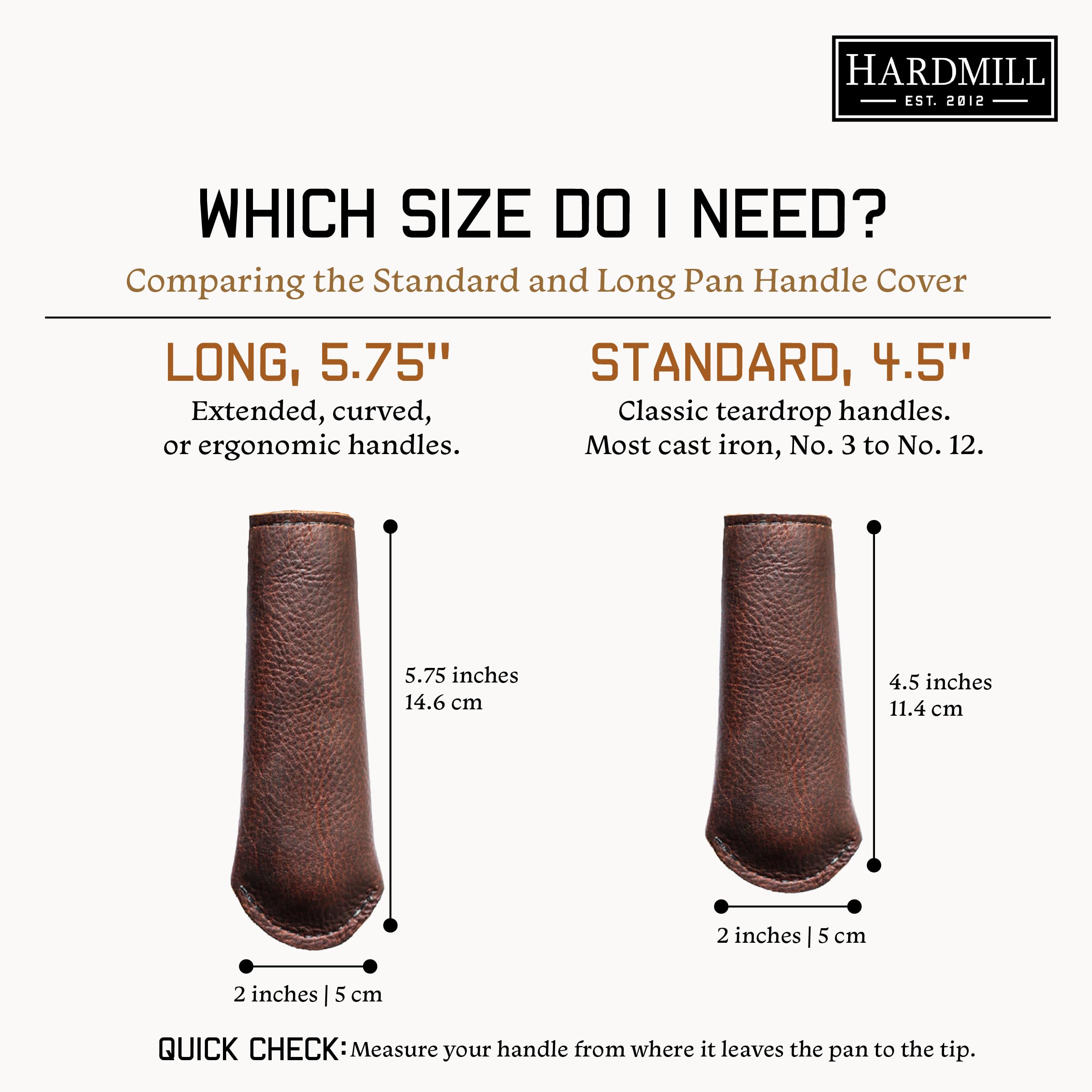 Tear-drop shape handle cover standard size 4.5 inch