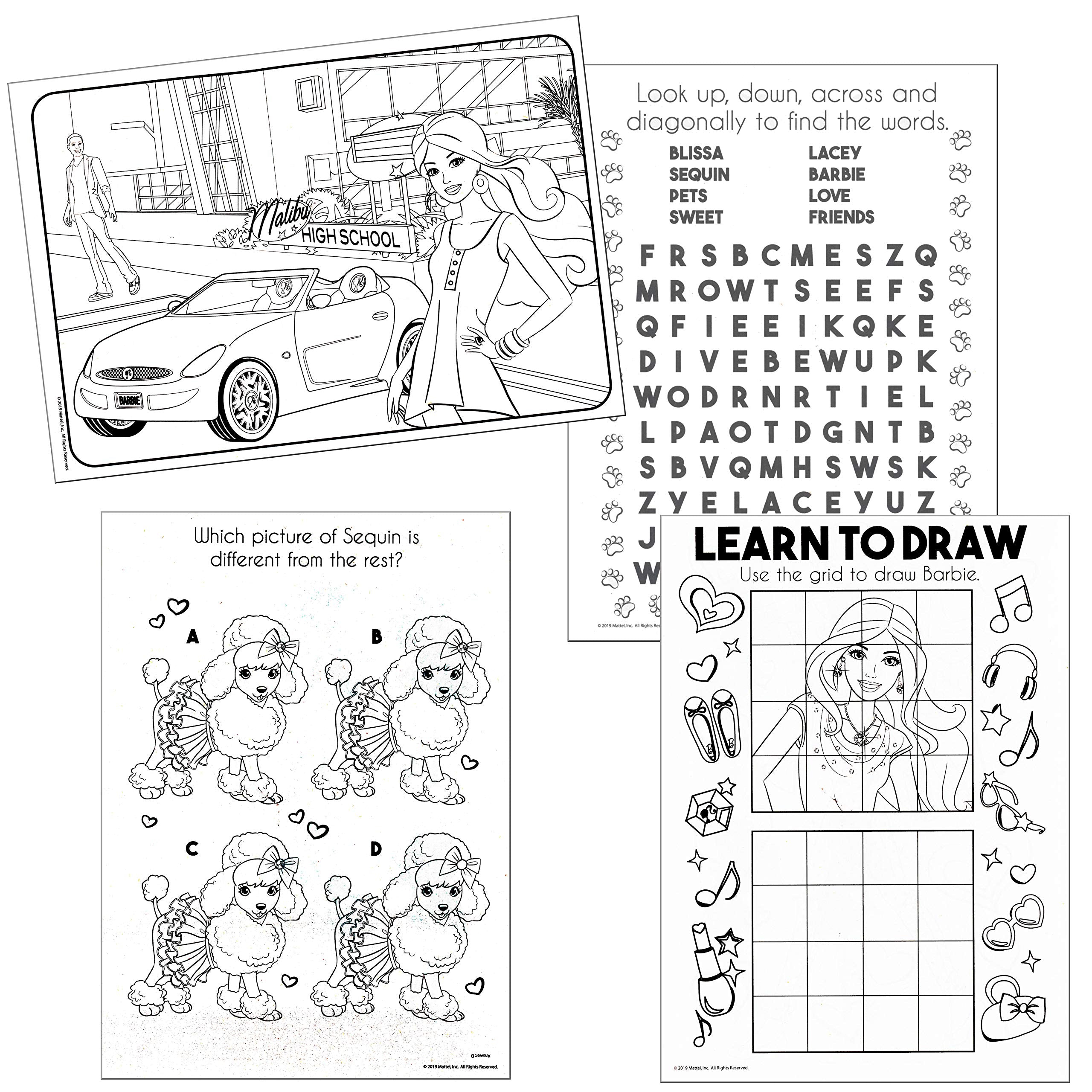96 pages quiet indoor activity book for girls