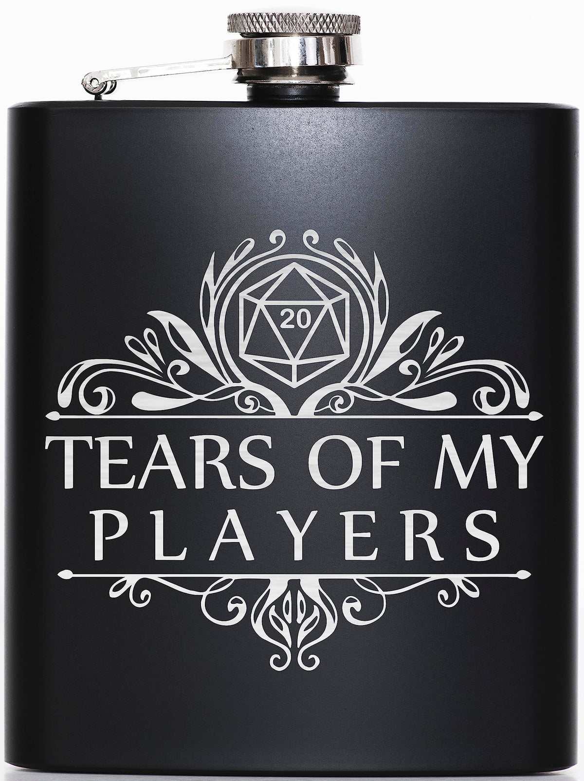 Tears of My Players 7oz black hip flask