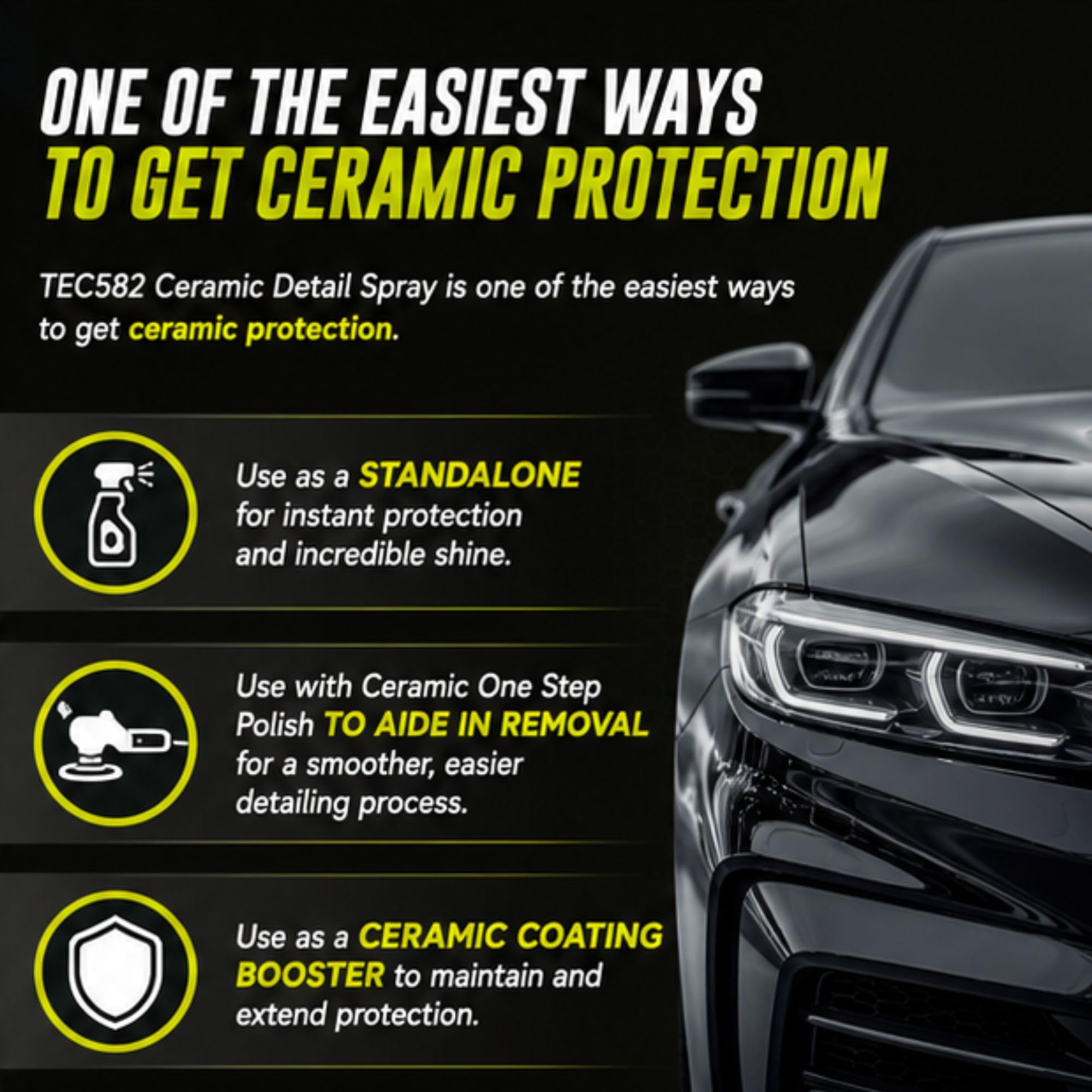 TEC582 Ceramic Detail Spray on plastic trim