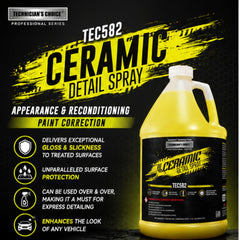 TEC582 Ceramic Detail Spray applied to glass surfaces