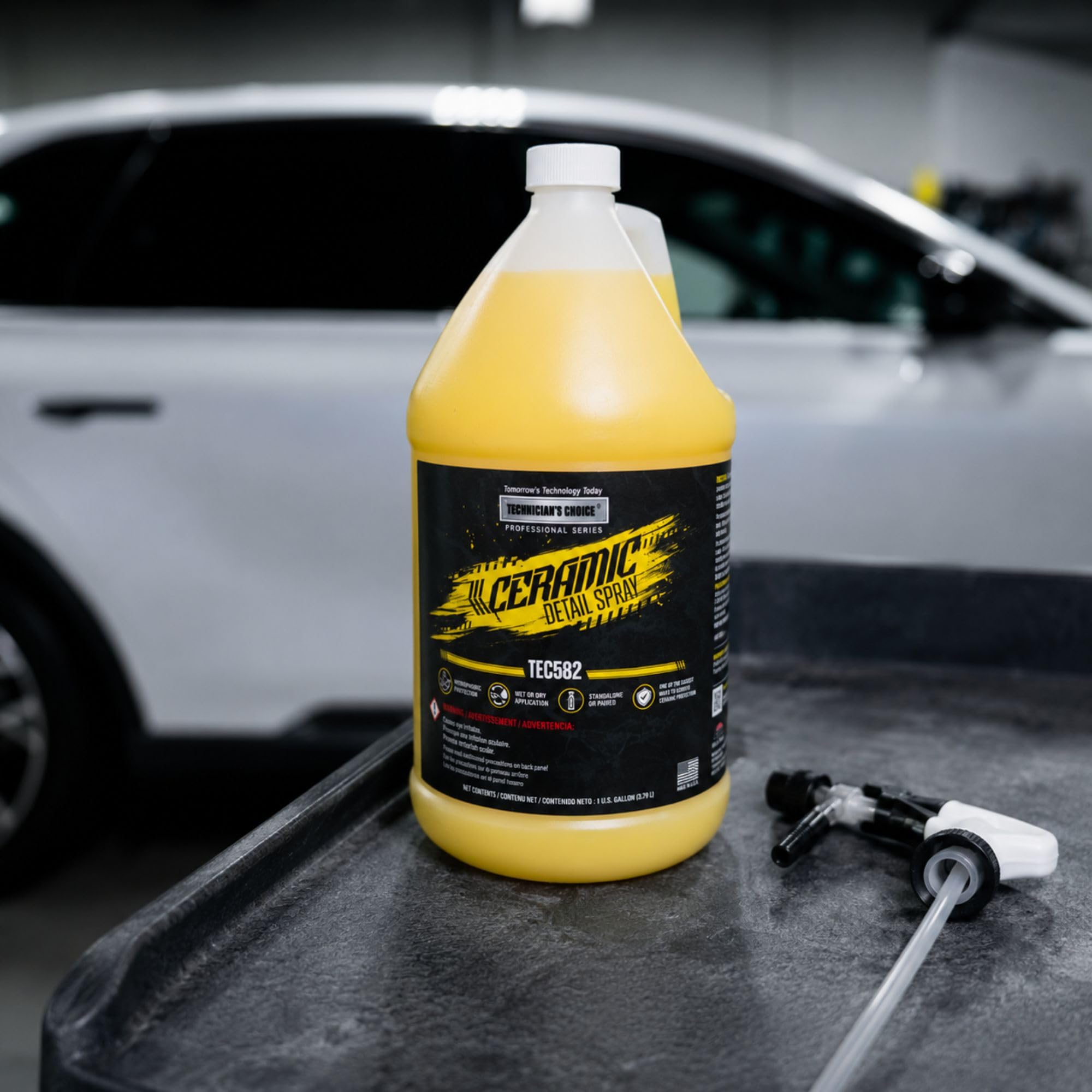 Hydrophobic finish from TEC582 Ceramic Detail Spray