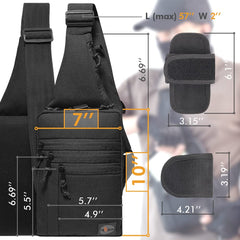TECEUM CCW bag black color with dual holster setup