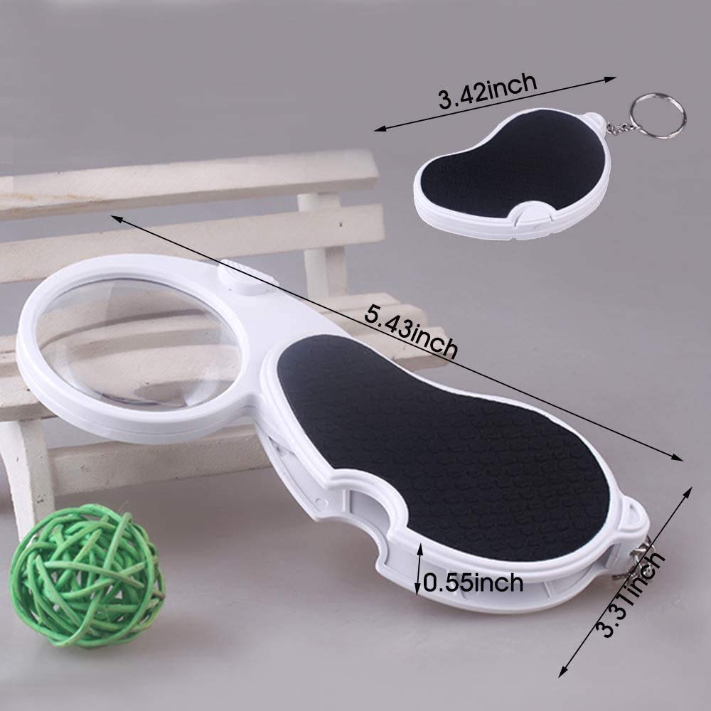 Lighted magnifier used for close up inspection of coins and crafts