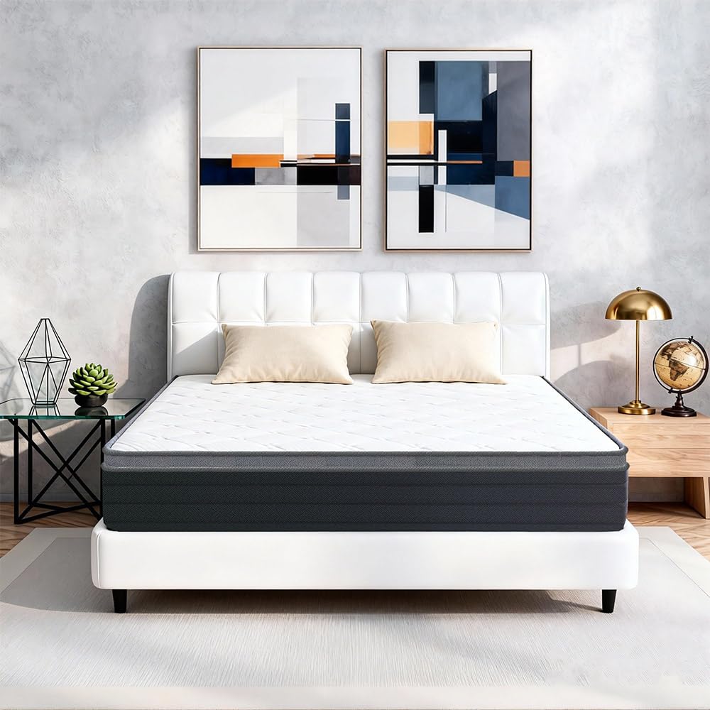 Techtic 10 inch queen hybrid mattress product image