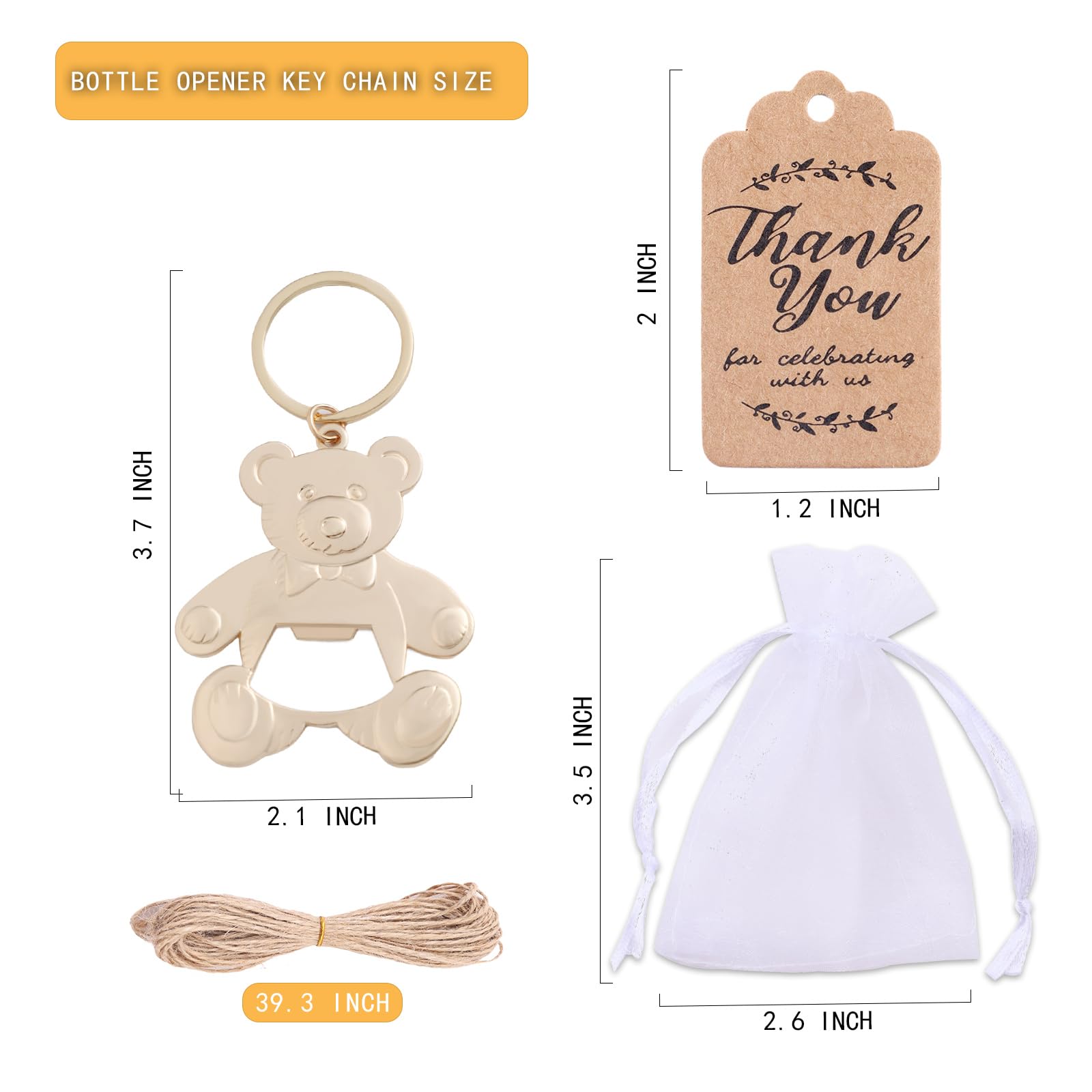 Teddy bear shaped bottle openers