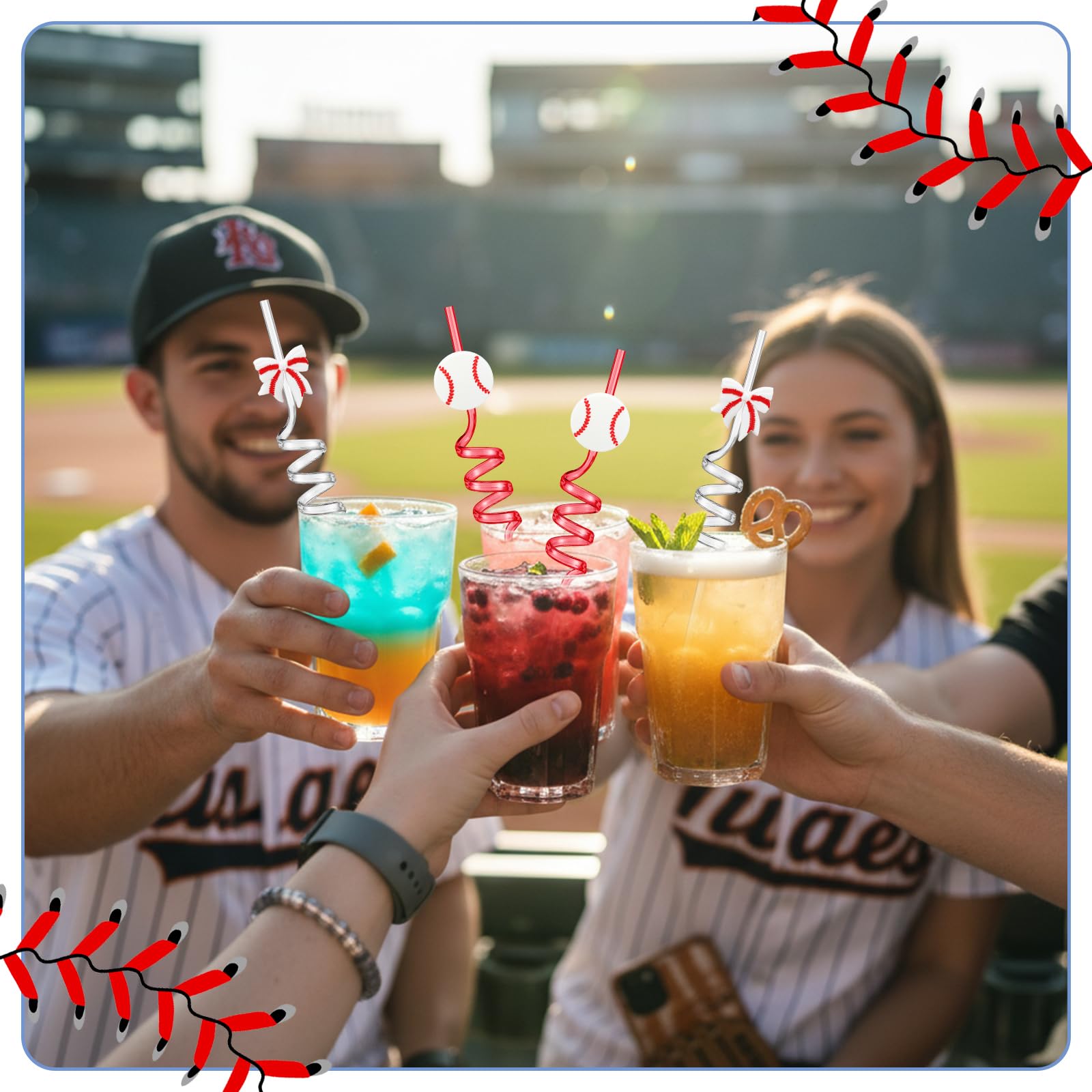 Two different Baseball styles in the straw set