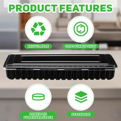 Black catering tray with lid by Teecyhooo
