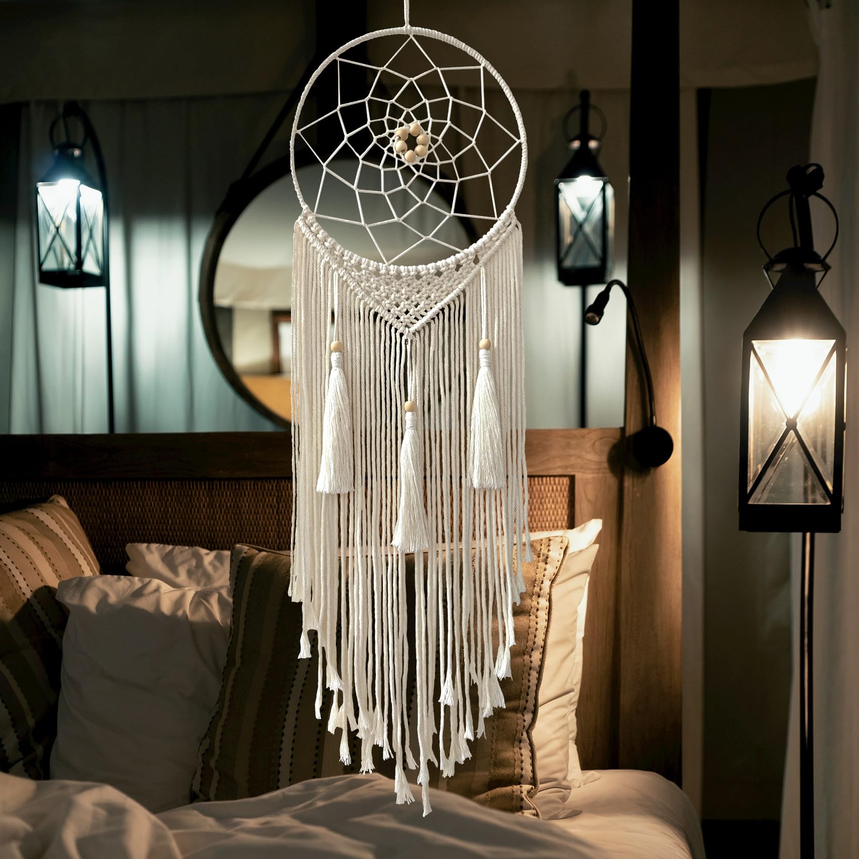 Teen girl room decor dream catcher close up