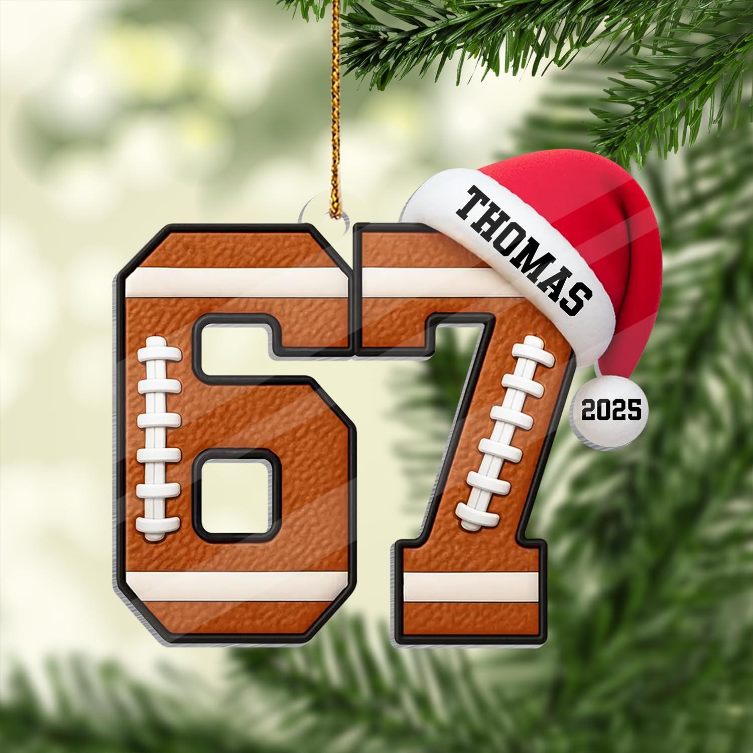 Teen slang ornament 67 sports gift idea in acrylic