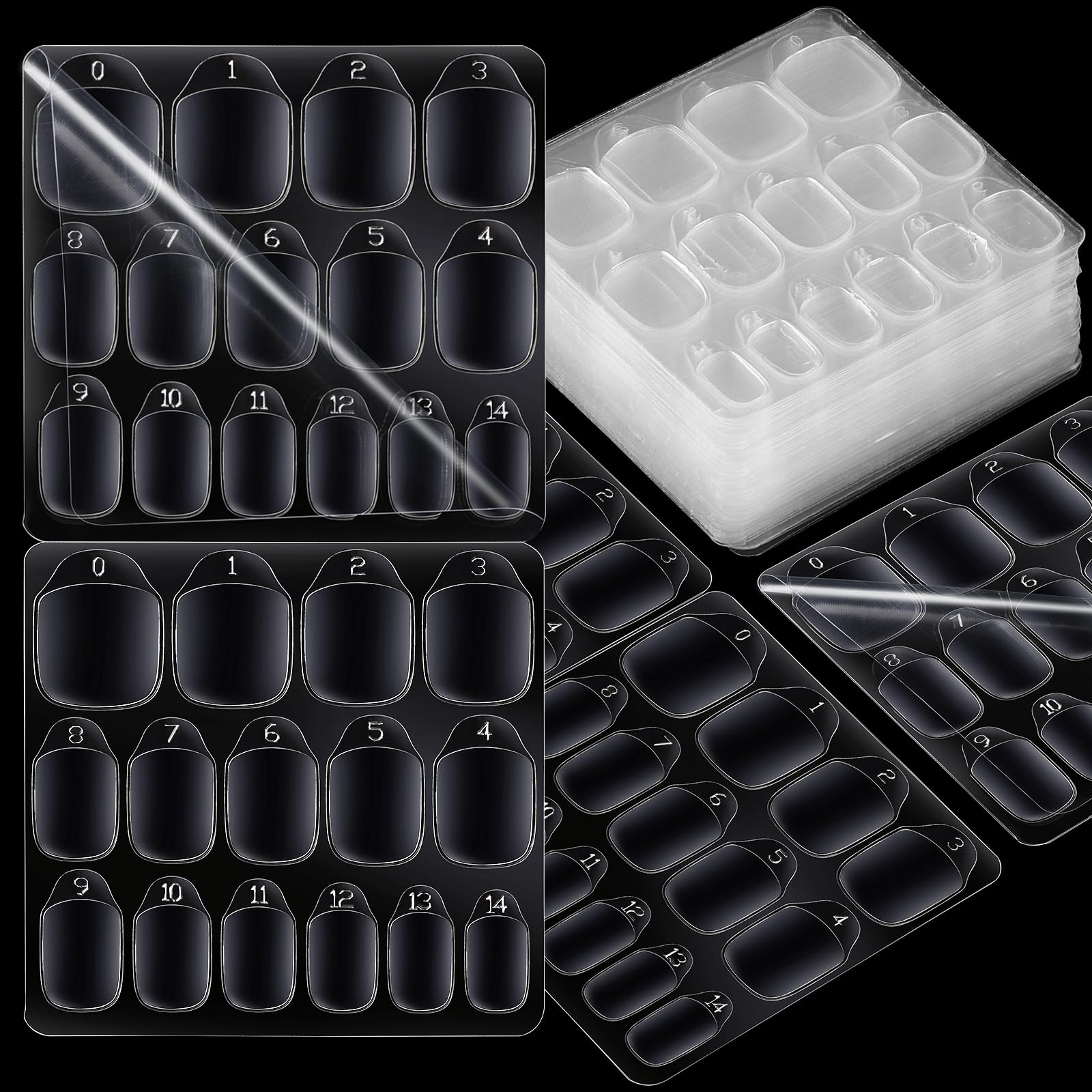 Teenitor 600pcs adhesive nail tabs set