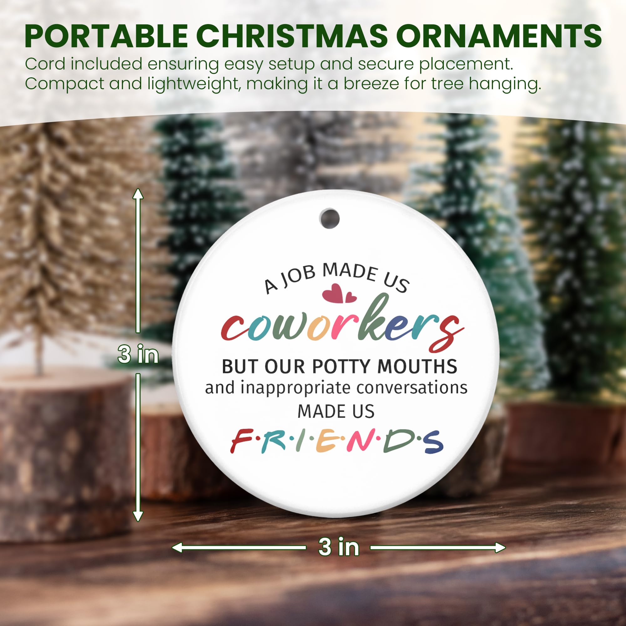 Funny coworker ornament by TEEZWONDER for office gifts
