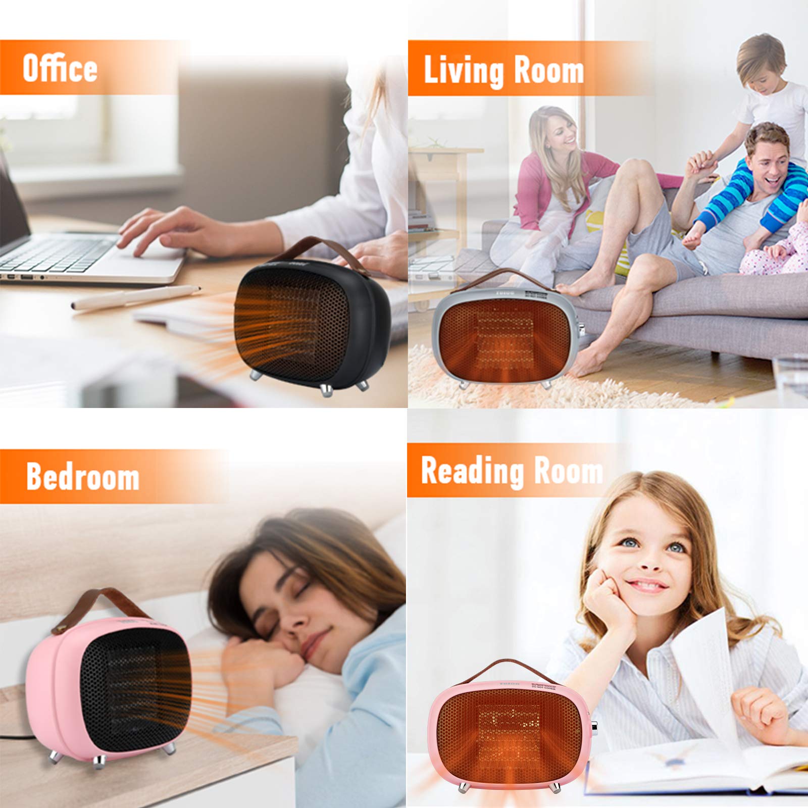 Teioe 3 mode space heater high heat low heat natural wind