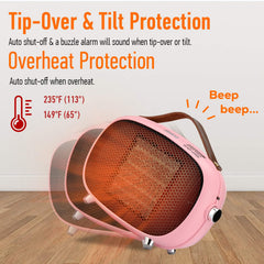 Teioe portable space heater quiet operation under 45dB
