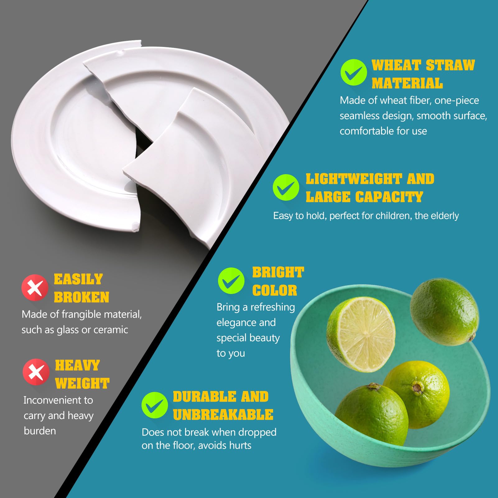 Unbreakable plastic bowls by Teivio