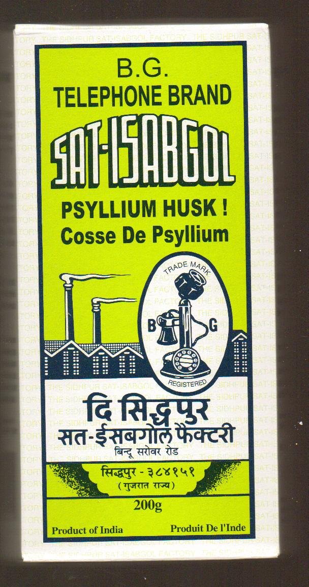 Telephone Brand Psyllium Husk Sat-Isabgol 200 Gram box