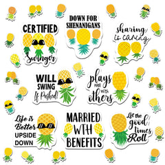 Tellegloww 25 Pcs Upside Down Pineapple Magnets on cruise door
