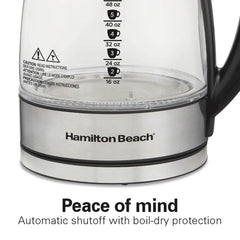 Cordless glass kettle base and kettle
