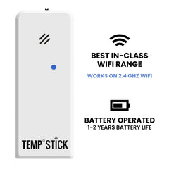 Temp Stick data logger powered by 2xAA batteries with wifi