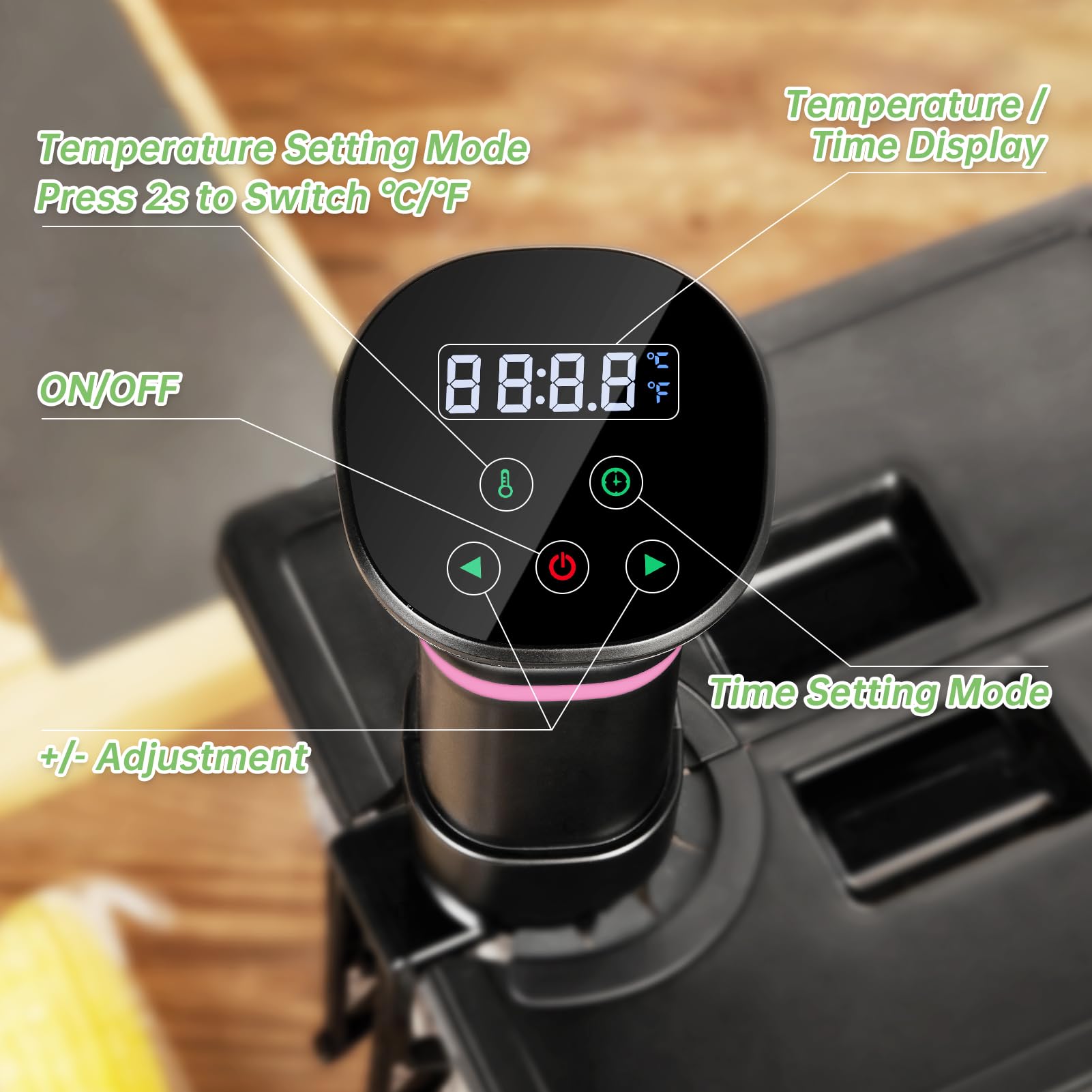 360-degree water circulation detail for steady temperature