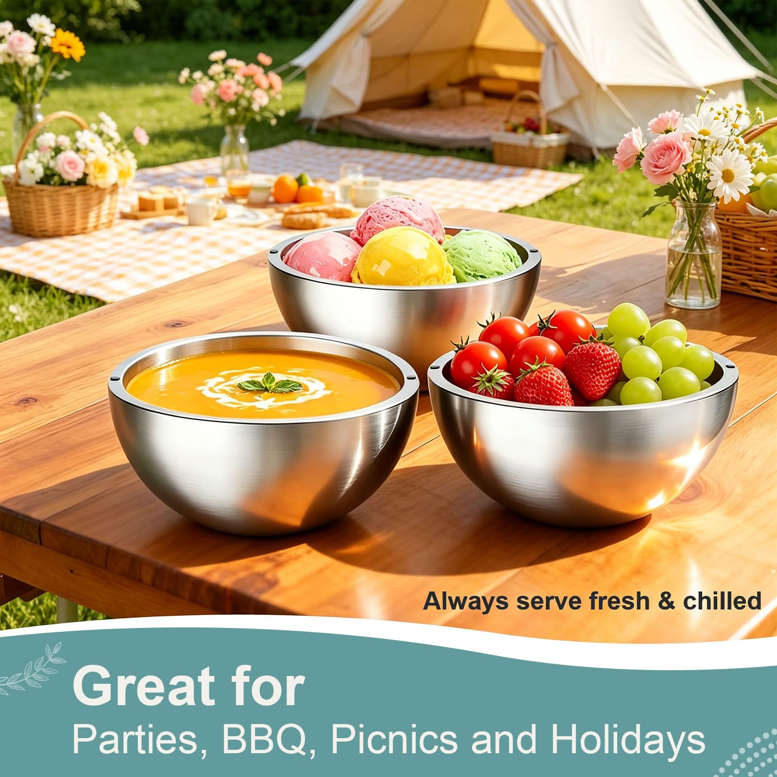 Multi-purpose bowl for dips salads and desserts