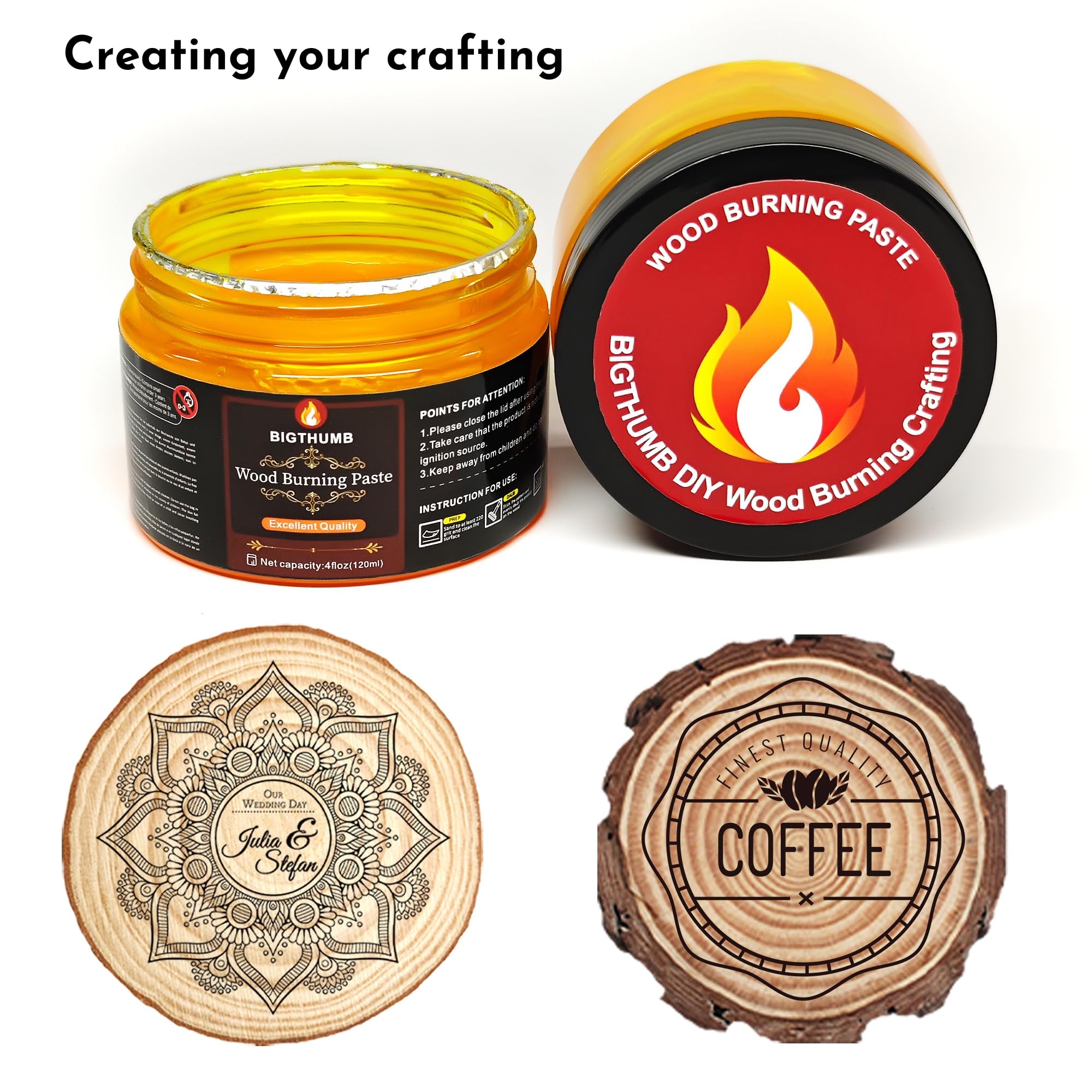 paint brush included in wood burning gel kit