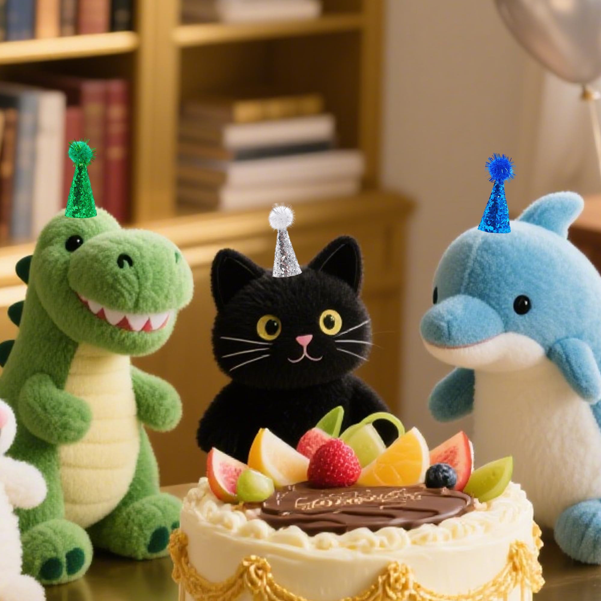 Durable reusable glitter hats for DIY animal figures