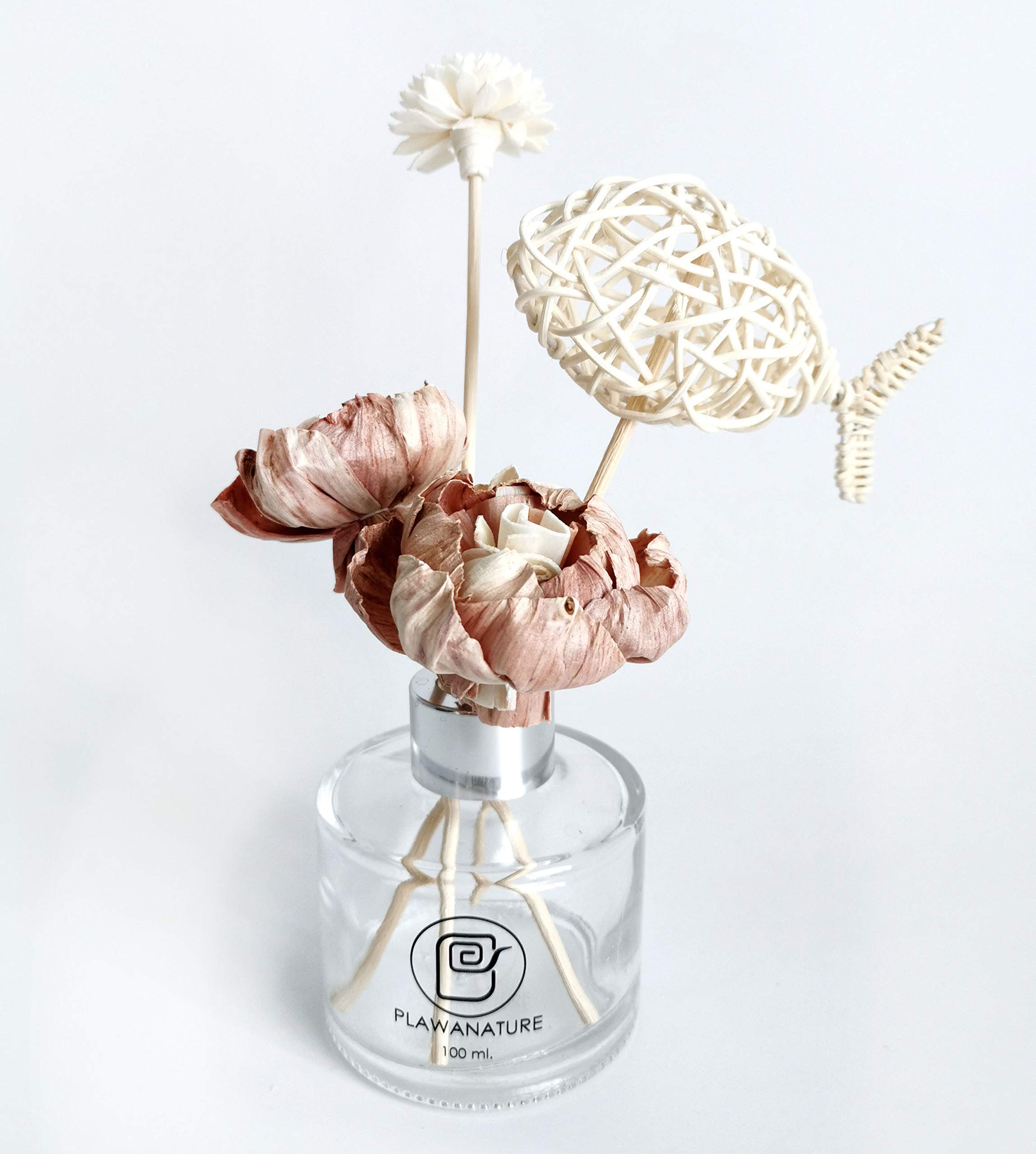 Sesbania wood Sola Flower diffuser with reed stick
