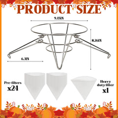 Reusable syrup filter included in kit
