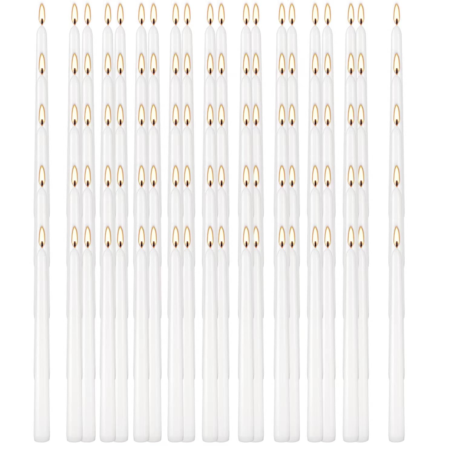 10 inch white taper candle unscented
