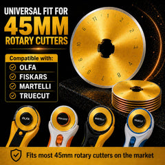 ten-pack rotary blade set with protective case