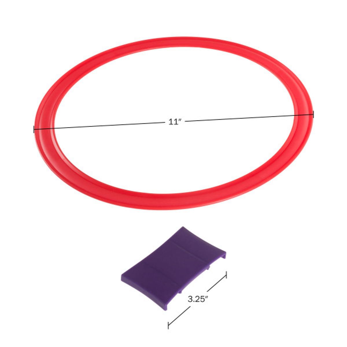 Ten rings and fifteen connectors shown as a complete set for kids