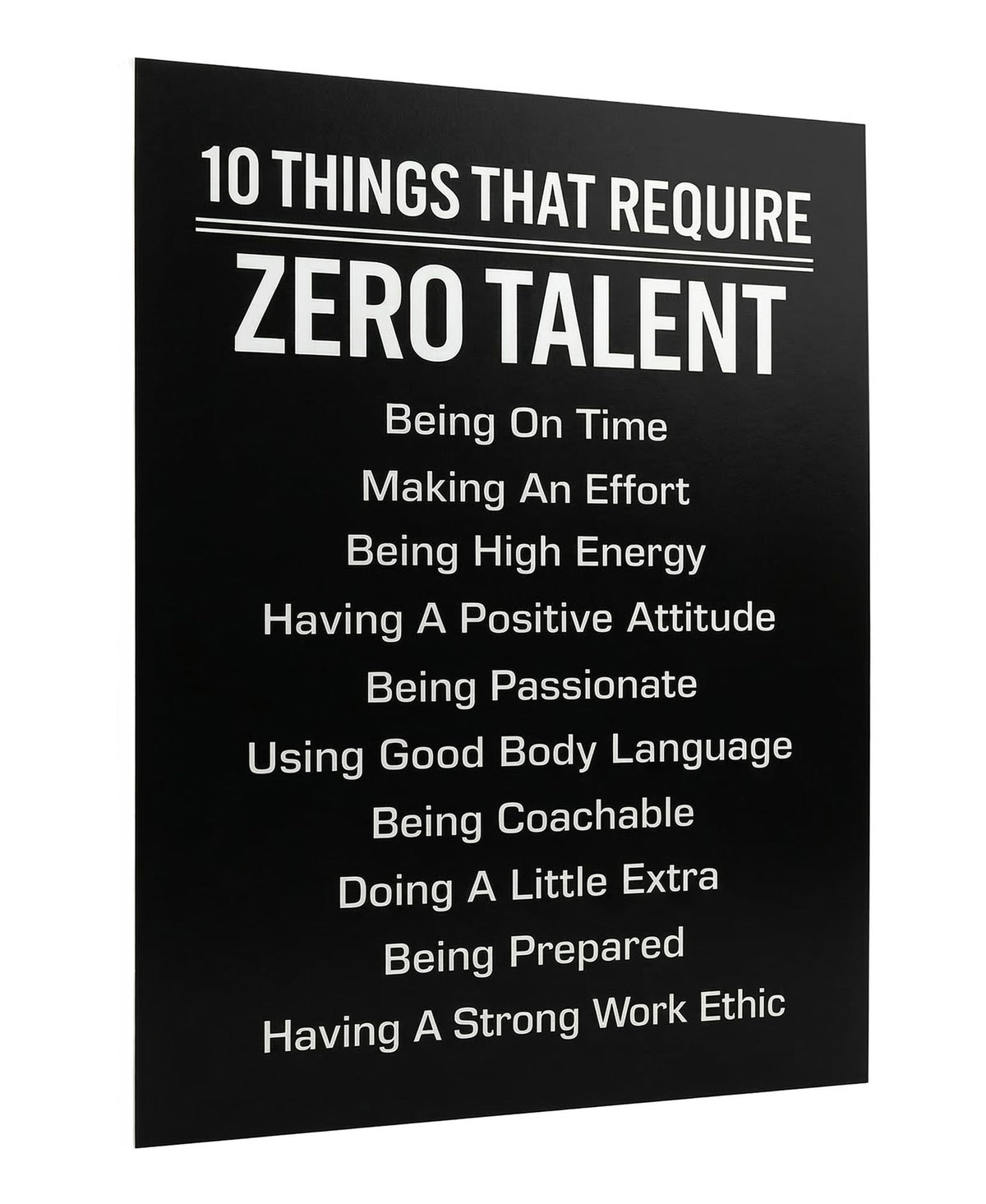 Ten Things That Require Zero Talent Print 8x10 unframed