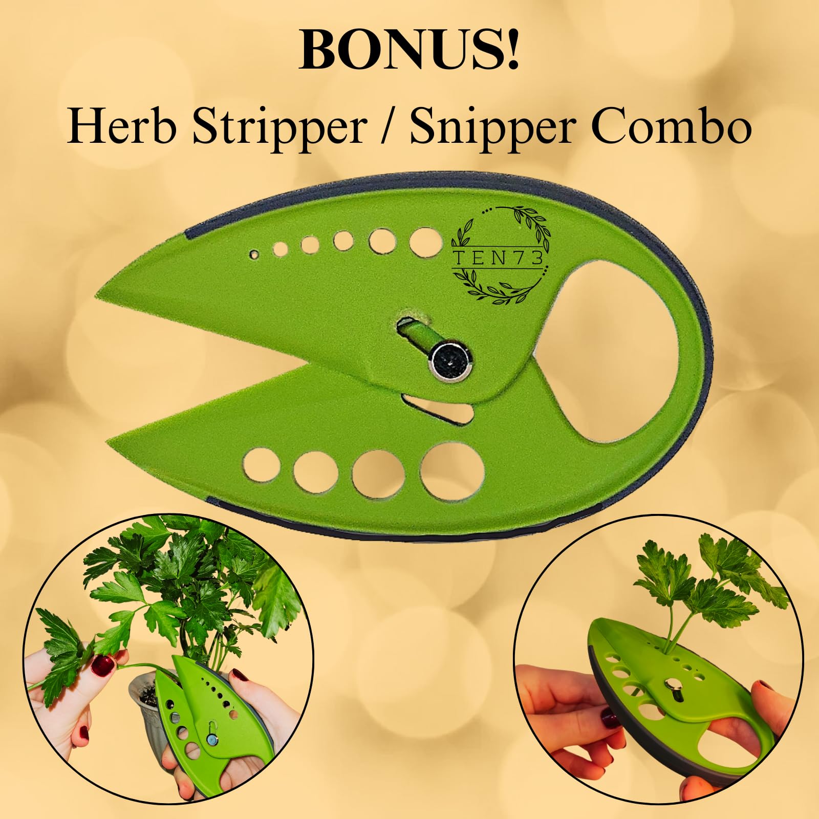 Dishwasher safe TEN73 herb scissors and stripper components ready for cleaning