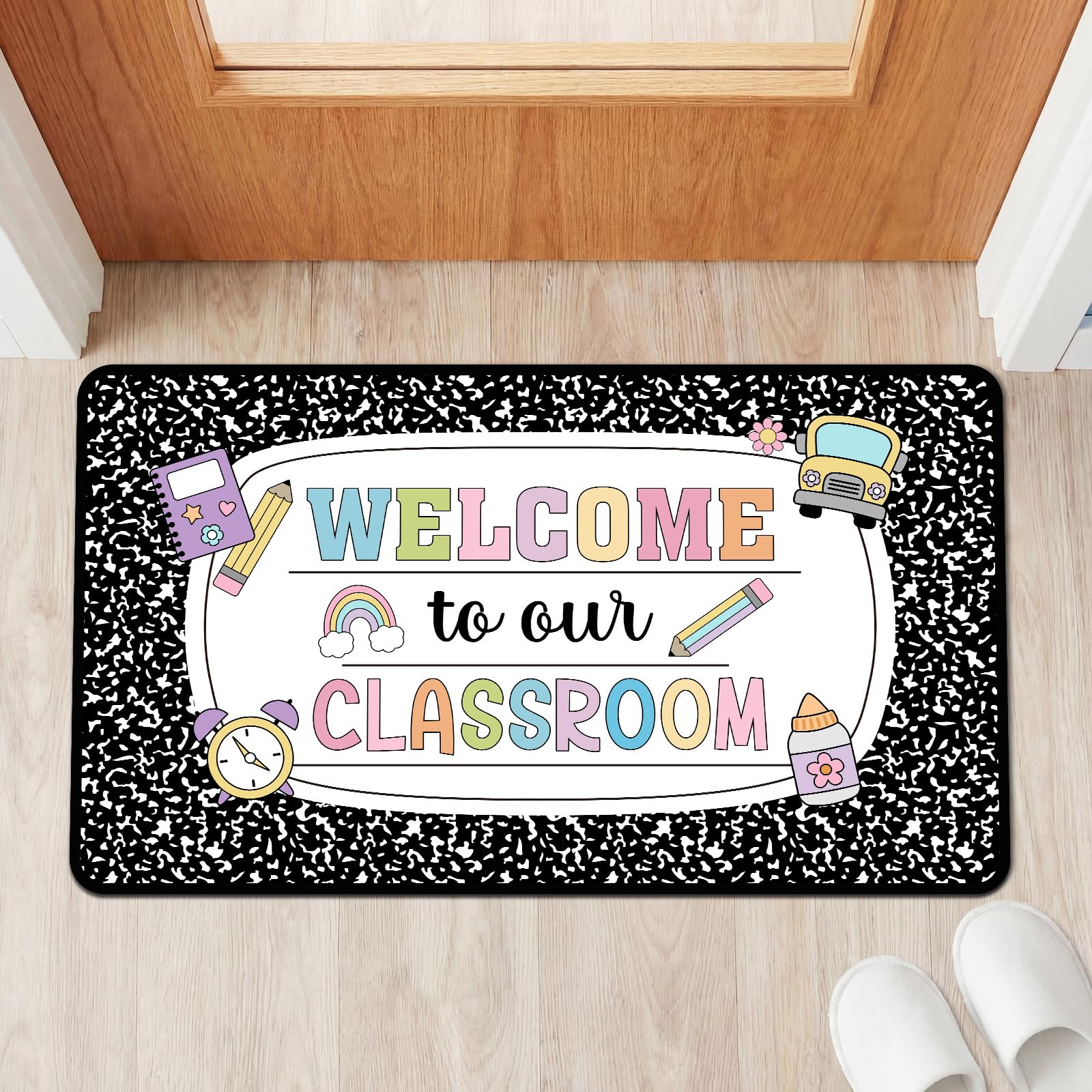 Tenceur composition classroom door mat front view