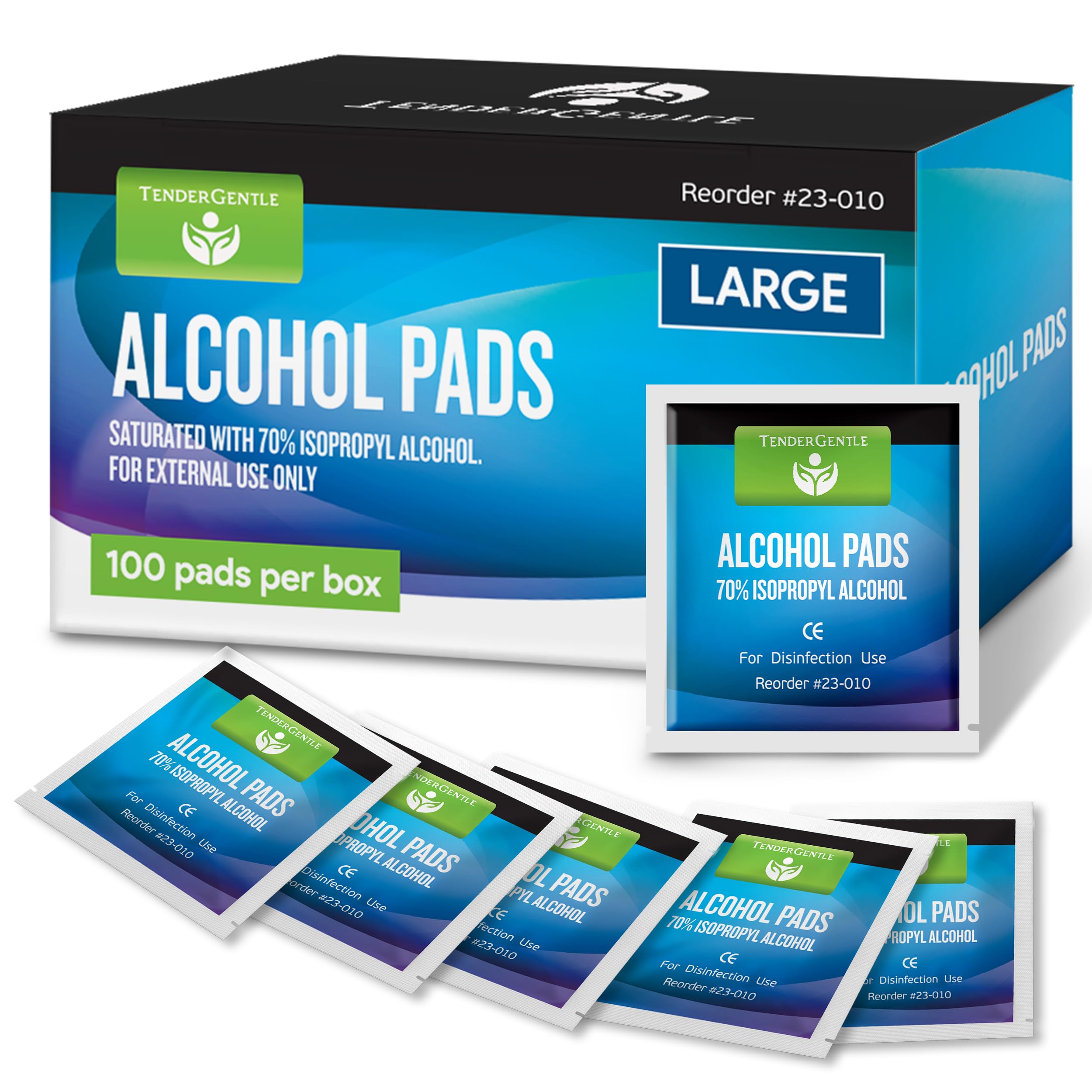 Tender Gentle's alcohol wipes for injections package